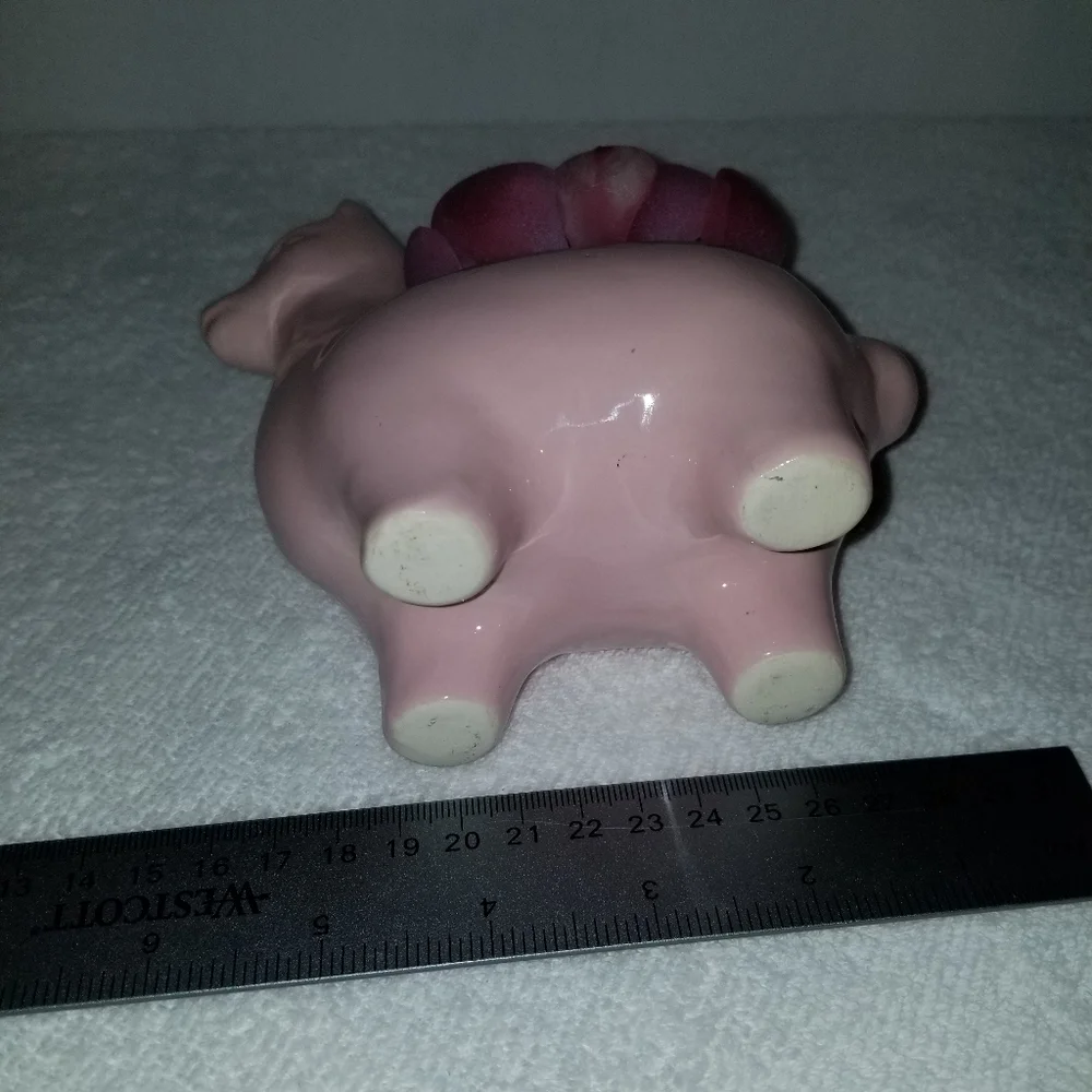 Pink Ceramic Llama Decorative Planter  Home Accent Succulent